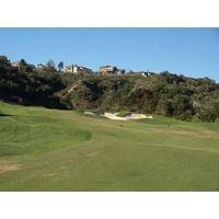 The short, uphill par-4 13th at Aviara Golf Club in Carlsbad.
