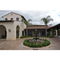 The clubhouse at The Golf Club of California carries the style of a classic Spanish hacienda.