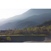 A distant look at Glen Ivy Golf Club's driving range.