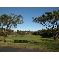 The eighth hole at Monarch Beach Golf Links is a long, uphill par 4.