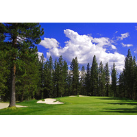 At 574 yards, the par-5 ninth at Tahoe Donner Golf Course is a three-shot hole for most players.