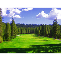 The tee on the 14th hole at Tahoe Donner Golf Course is elevated.