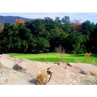 A view of the par-3 13th hole at Woods Valley Golf Club in Valley Center, Calif.