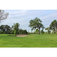 Beware the greenside bunker on the par-3 third hole of the MacKenzie Course at the Haggin Oaks Golf Complex.