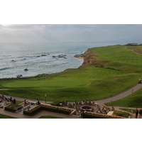 The ocean-view rooms at the Ritz-Carlton Half Moon Bay overlook the 18th hole on the Old Course at Half Moon Bay Golf Links.