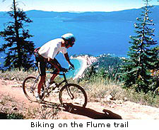 Biking on the Flume trail