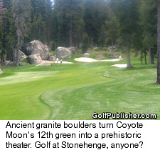 Coyote Moon - Truckee golf course - Lake Tahoe/Reno - No. 12 granite boulders
