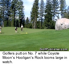 Coyote Moon - Truckee golf course - Lake Tahoe/Reno - No. 7 green rock